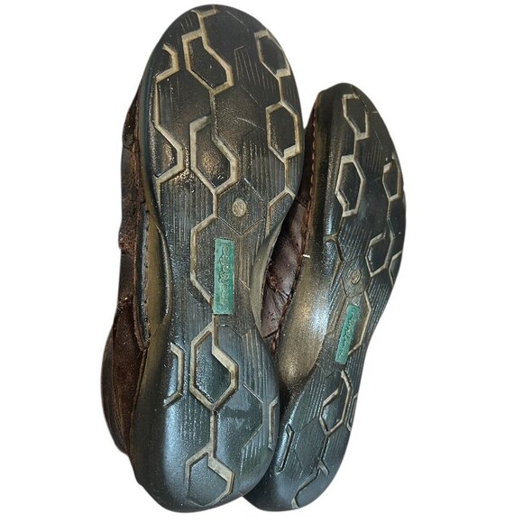 Josef Seibel Brown Suede Leather Lace Up Boots Sz 8 EU 38 Combat Flat Boots Shoe - Picture 4 of 5